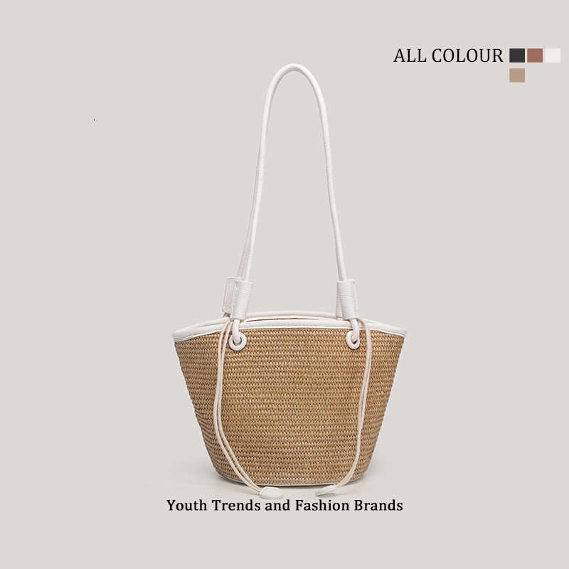 Summer New Large Capacity Straw Beach Single Shoulder Handheld Tote Bag for Women ddmymoon