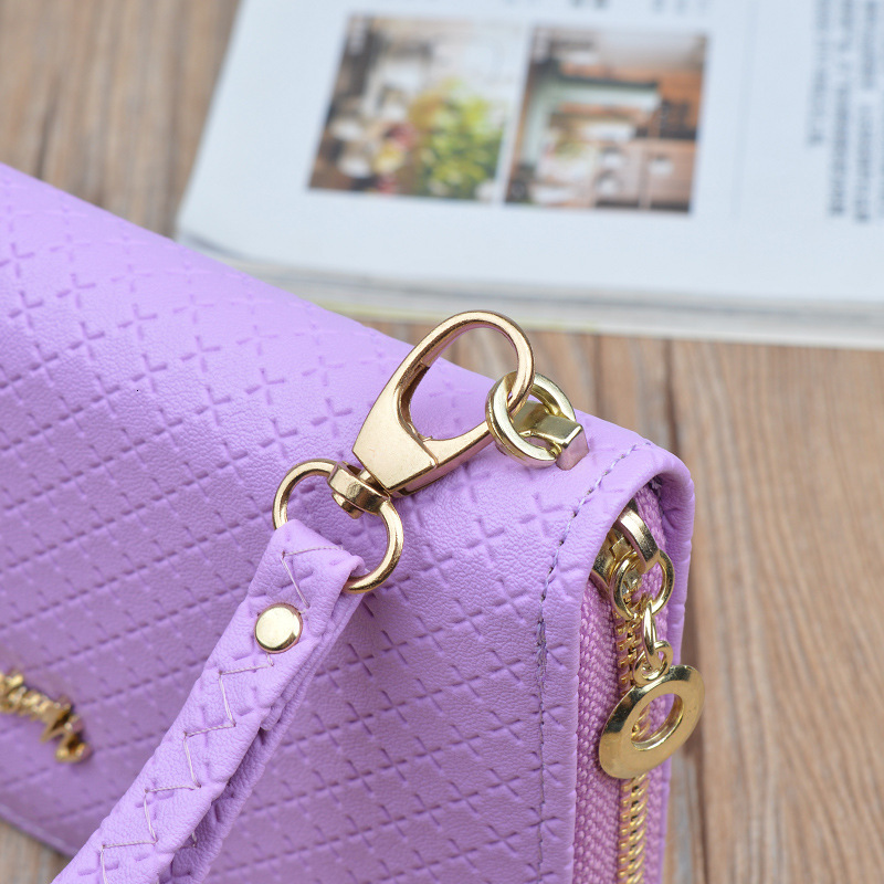 New Women's Wallet Long Zipper Clutch Fashion Luxury Bag Designer Bag Plaid Soft Leather Large Capacity Coin Purse Phone Bag