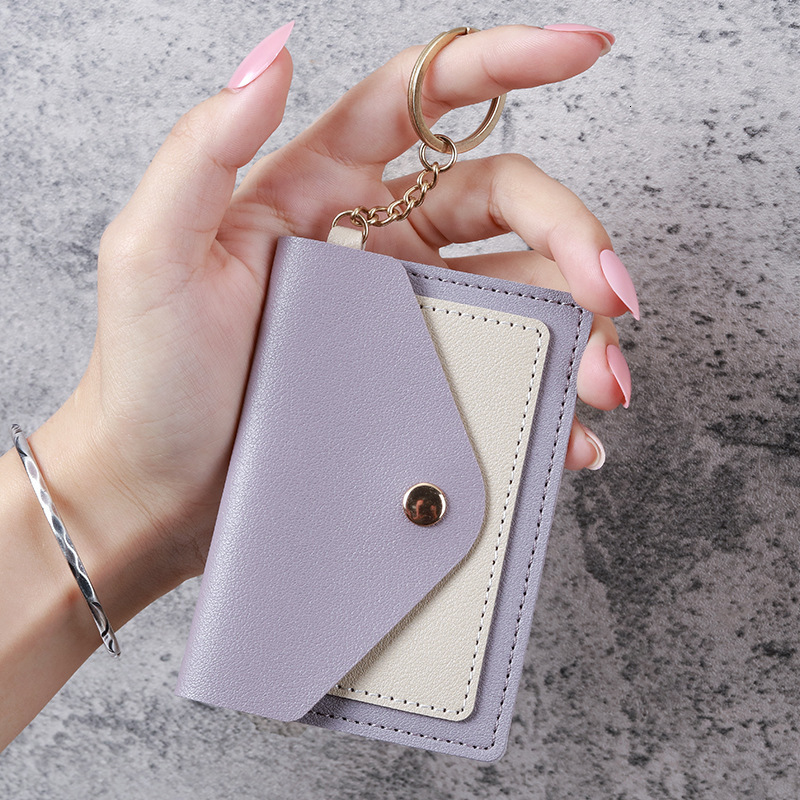 Cross-border New Creative Fashion Small Card Holder Women's Candy Color Luxury Bag Keychain Accessories Student Bus Card Holder Wholesale