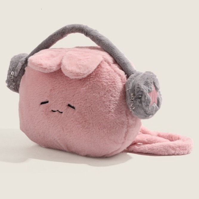 Niche Headphones 2025 New Cute Plush Backpack Design Commuter School Bag ddmymoon