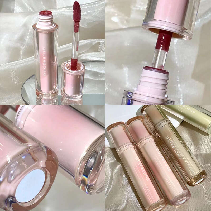 OULESONG Iced Tea Mirror Water Glass Jelly Round Tube Domestic Lip Gloss Live Streaming Female Free shipping Free shipping