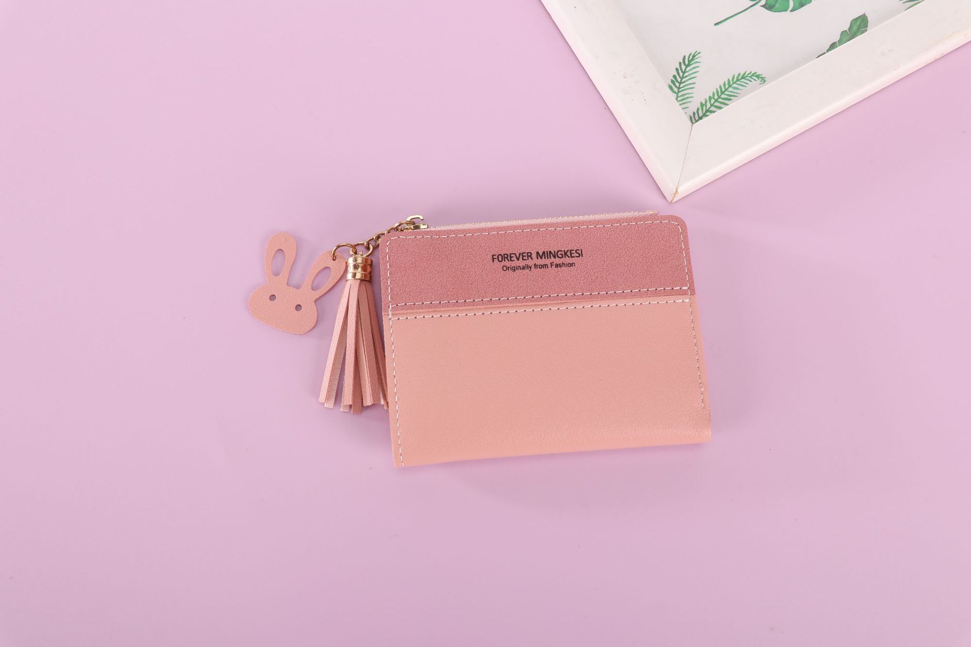 Fashion New Women's Short Wallet Zipper Rabbit Coin Purse Female Luxury Bag Student Korean Style Fashion Multiple Colors Cute