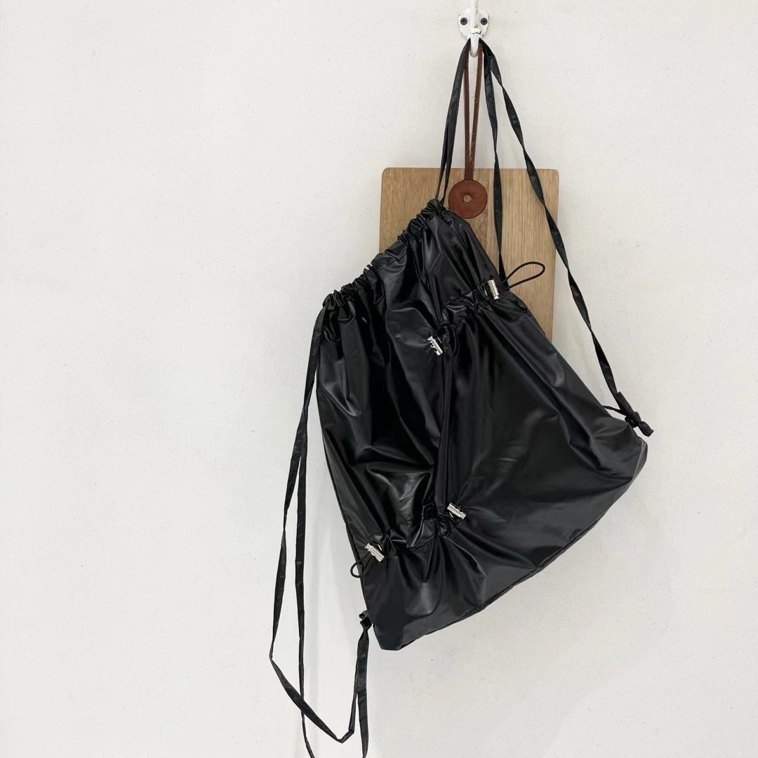 Korean Style Handsome New Niche Drawstring Design Backpack Versatile Large Capacity ddmymoon