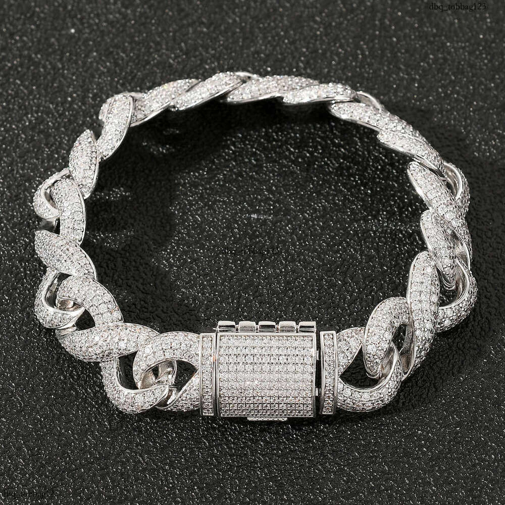 New Style Figure-8 Infinite Cuban Micro-Paved Zircon Trendy Bracelet Hip-Hop Big Gold Chain