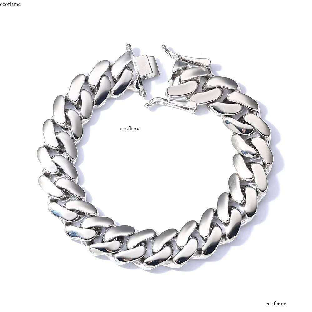 NUOYA 10/12/15/19/22mm Heavy Miami Cuban Link Chain Rose Gold Plated Brass Hip Hop Jewelry Zircon Bracelet Gift