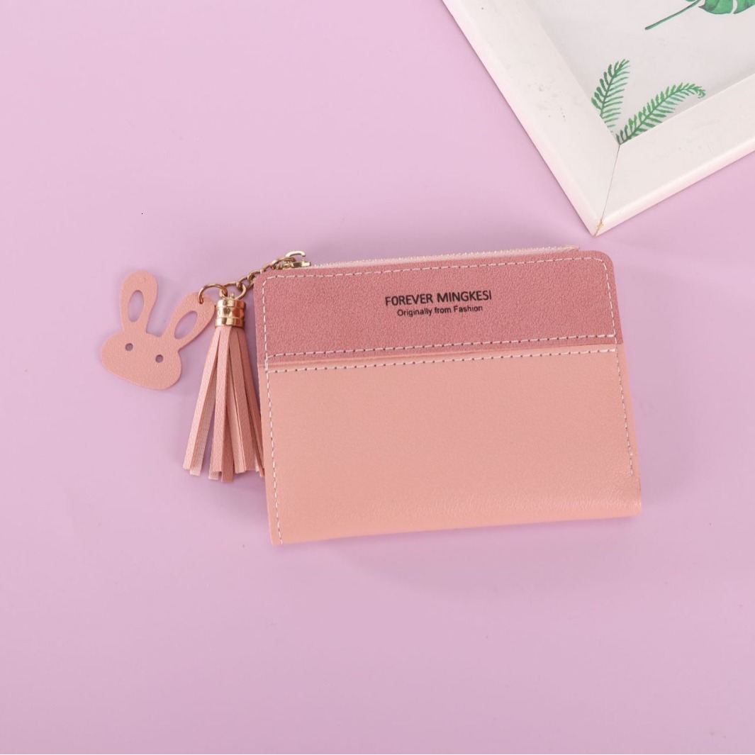 Fashion New Women's Short Wallet Zipper Rabbit Coin Purse Female Luxury Bag Student Korean Style Fashion Multiple Colors Cute