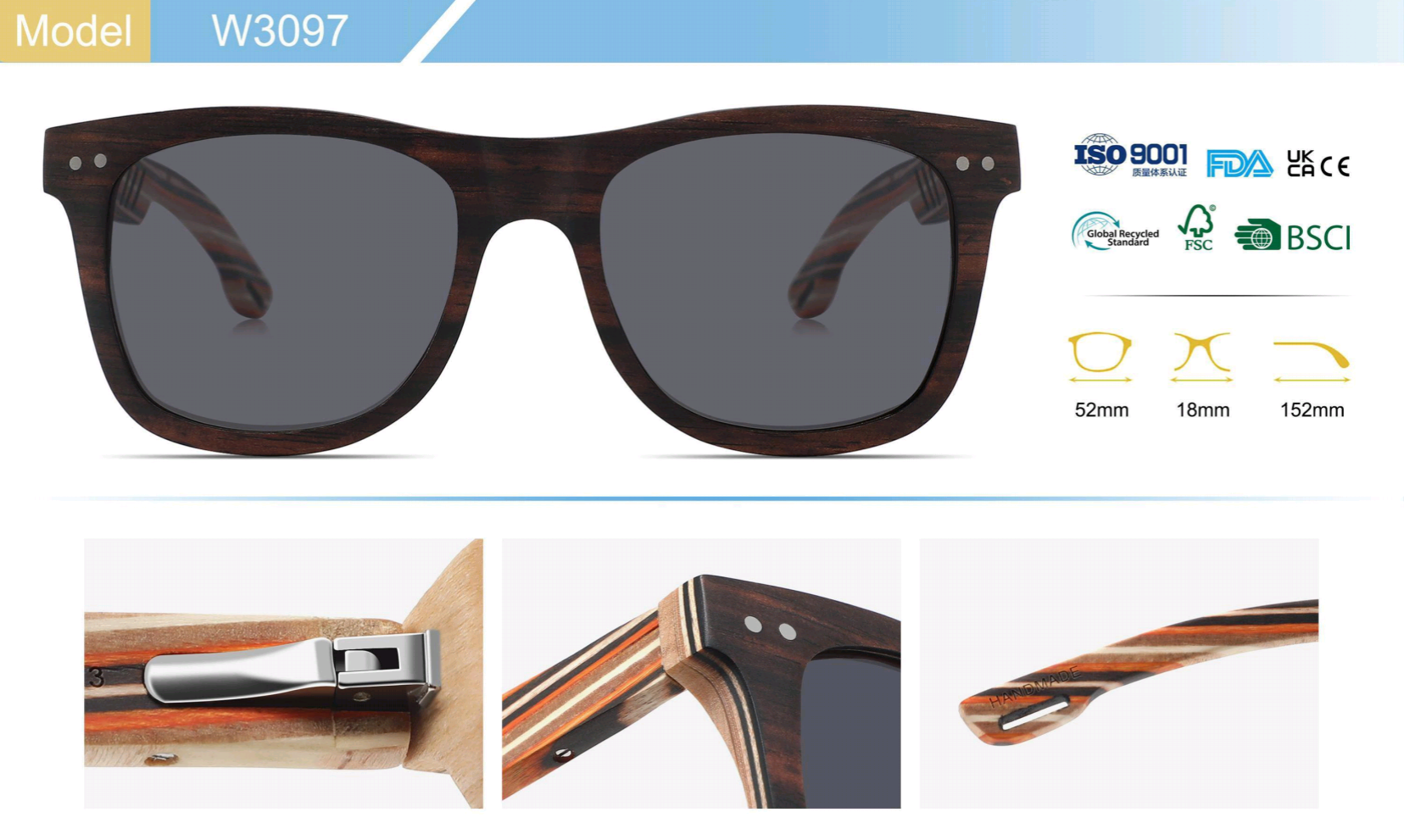 Sporty butterfly sunglasses Vintage durable nylon frames man women's polarized lenses anti-fog UV400 protection fishing outdoor sports pj2