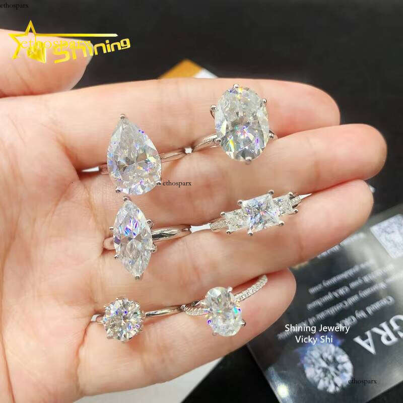 Fashion Jewelry New Style Sterling Silver Women's Fancy Cut Ice Silicon Stone Engagement Ring