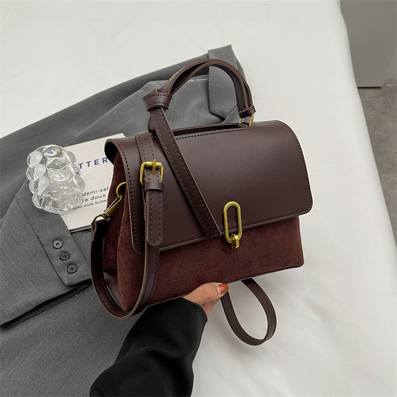 Senior sense handbag bag female autumn winter new style popular one-shoulder bag retro small cross-body commuting bag