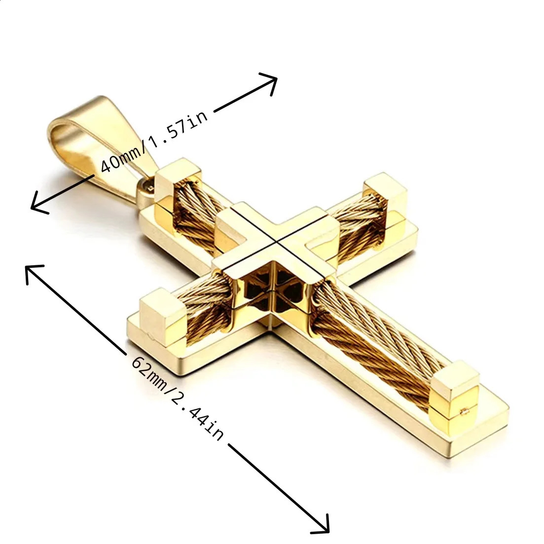 Arrival Stainless Steel Necklace For Men Vintage Cross Pendant Hip Hop Cool Pendant Necklace Chain Fashion Jewelry 250805