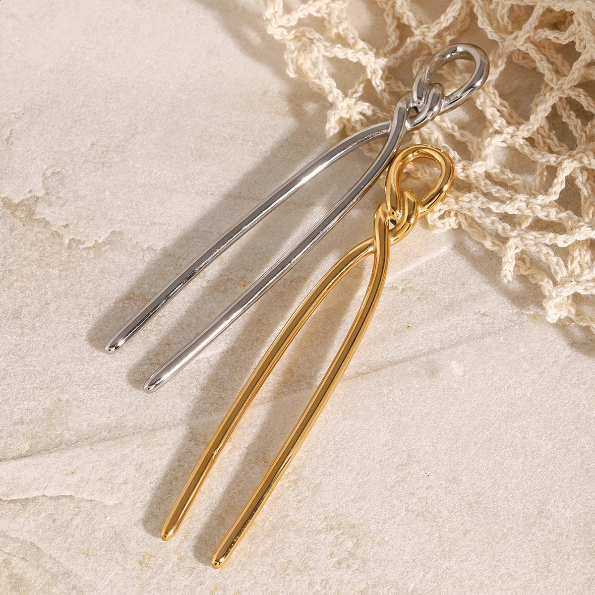 Youthway Stainless Steel 18K Gold-plated Hairpin Metal Hair Accessories For Women Headwear Jewelry Gift 250807