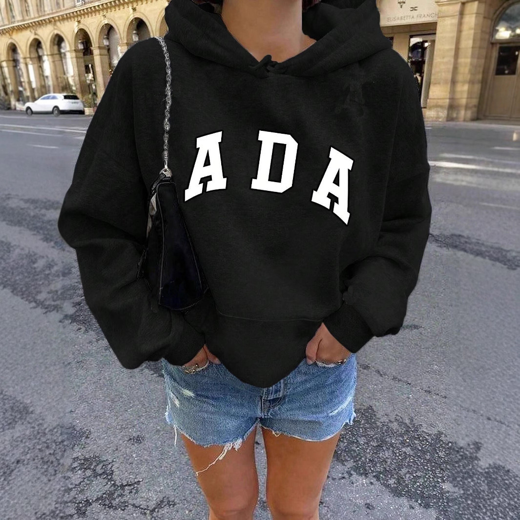 Women's Plus Size oversized sweatshirts women and men cotton loose hoodies letters fashion lady sweaters