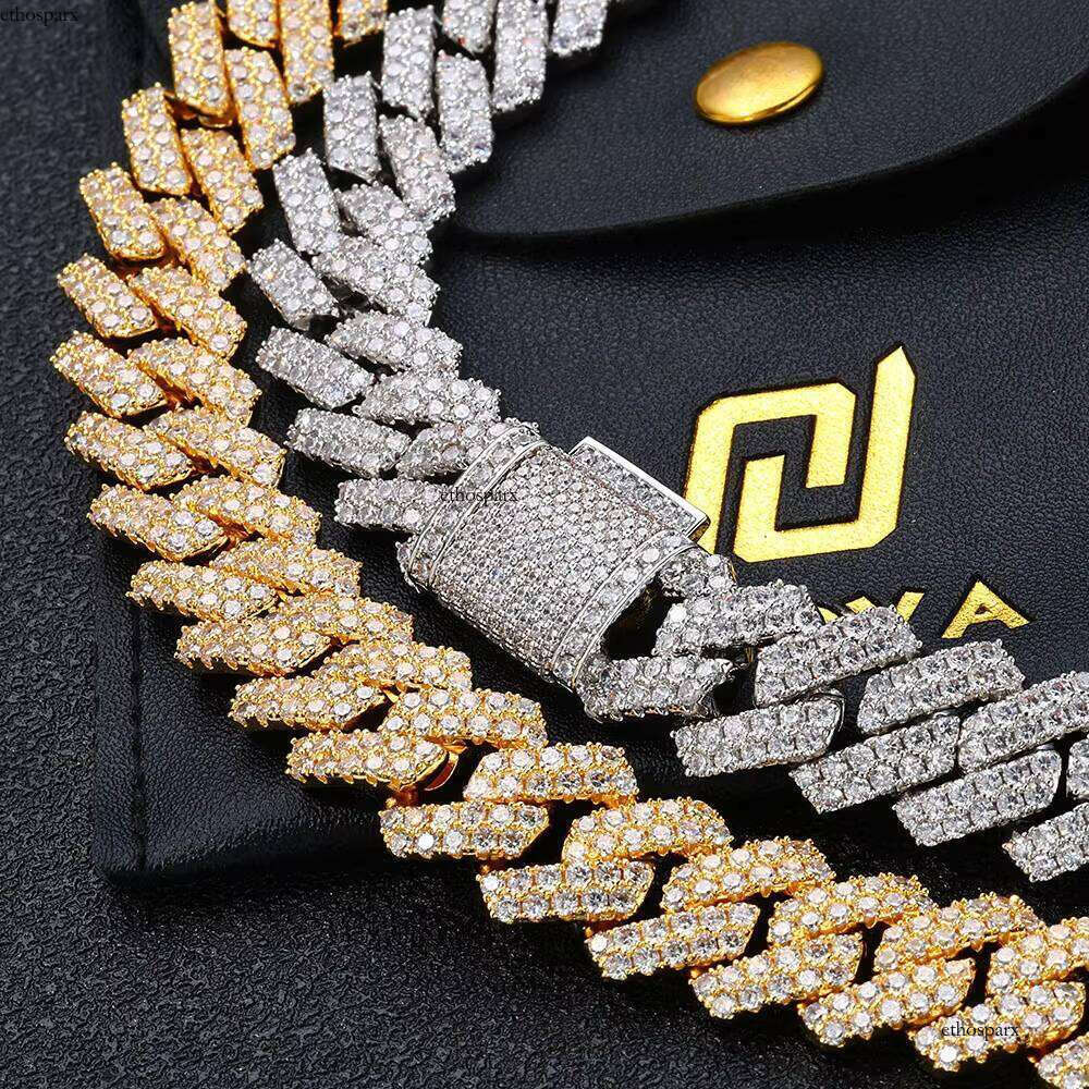 NUOYA Wholesale Gold Plated Iced Out Chain Necklace for Women Hip Hop Jewelry Shiny Zircon Dia Cuban Chains