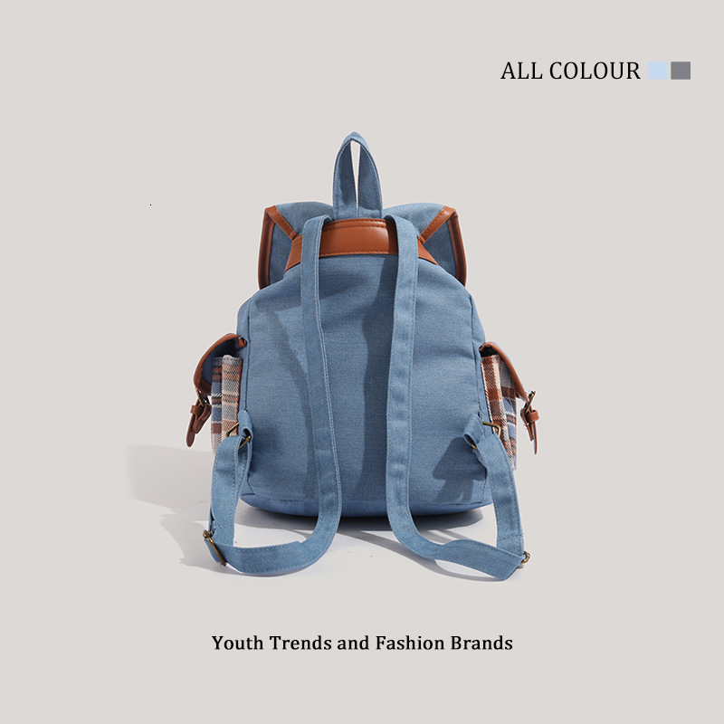 2025 New Thickened Denim Cartoon Double Shoulder Cute Plush Sherry Backpack ddmymoon