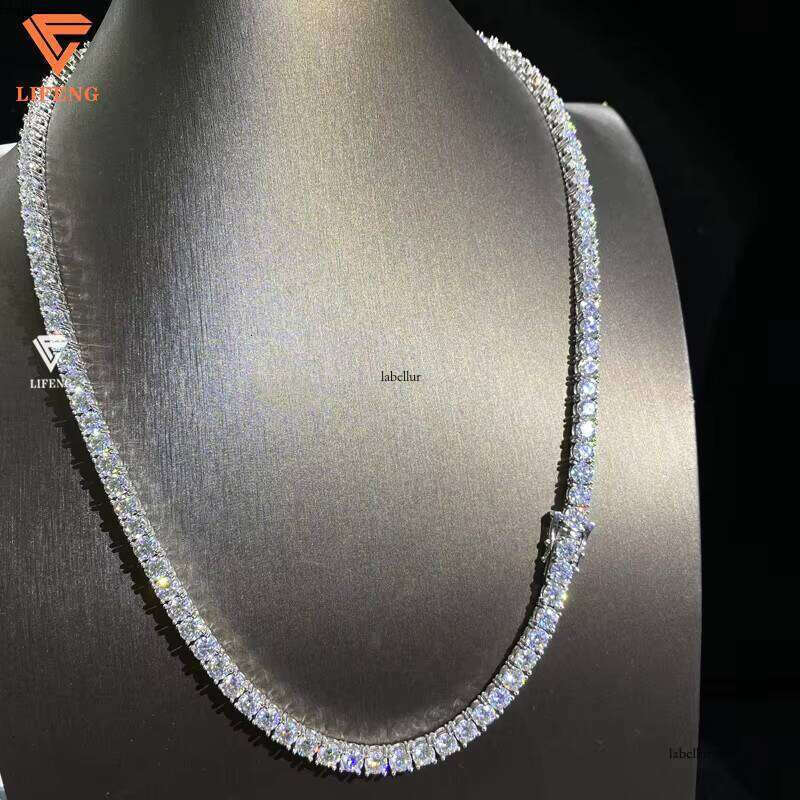 5mm tennis chain Fashion custom jewelry necklace Ice out sterling sier and D VVS Moissanite women's bracelet