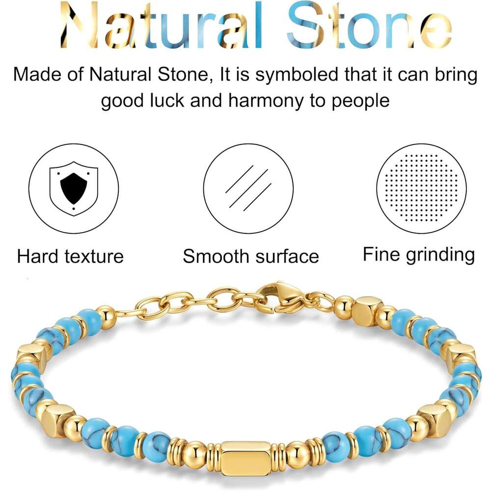 Beaded Bracelets Women - Sier and Gold Boho Bracelets, Trendy Jewelry Gifts for Lover, Mom, Friends