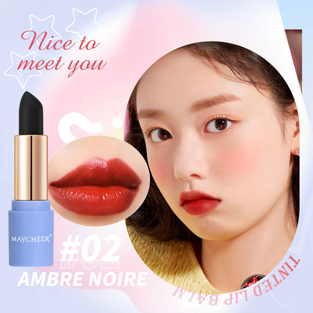 English Version MAYCHEER Color-Changing Lipstick Black Lip Balm Moisturizing Hydrating Natural Look Whitening Free shipping Free shipping