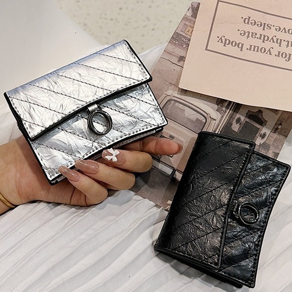 Cross-border Exclusive Women's Luxury Bag Short Card Holder Classic Multi-card Slot Semi-structured Designer Bag High-end Trendy Clutch Factory D