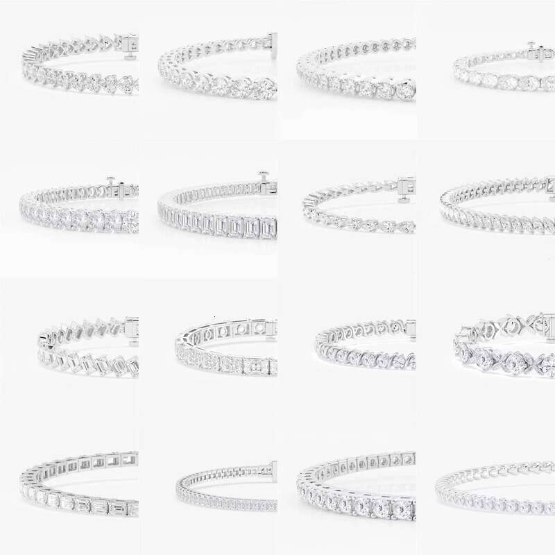 IGI GIA Certified VVS1 VVS2 CVD HPHT Lab Grown Dia 14k Real Solid White Gold Princess Tennis Bracelet Fine Jewelry Women