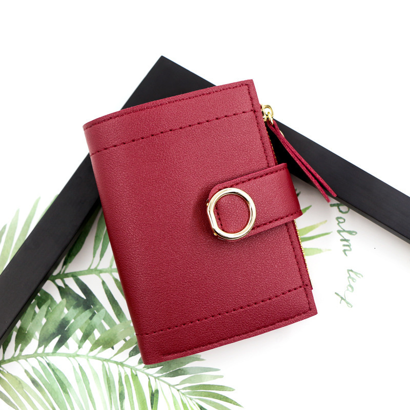 Factory Direct Supply New Women's Zipper Short Wallet Buckle Fresh Artistic Small Square Luxury Bag Bag Coin Purse Women's Bag