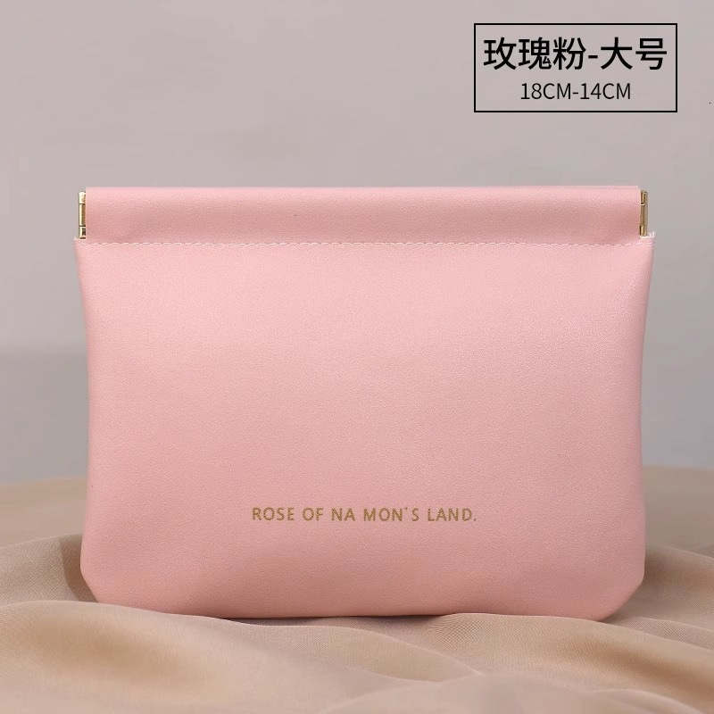 Automatic Luxury Bag Closure Portable Lipstick Makeup Bag Mini Wired Earphone Carry Bag Digital Bag Data Cable Storage Bag