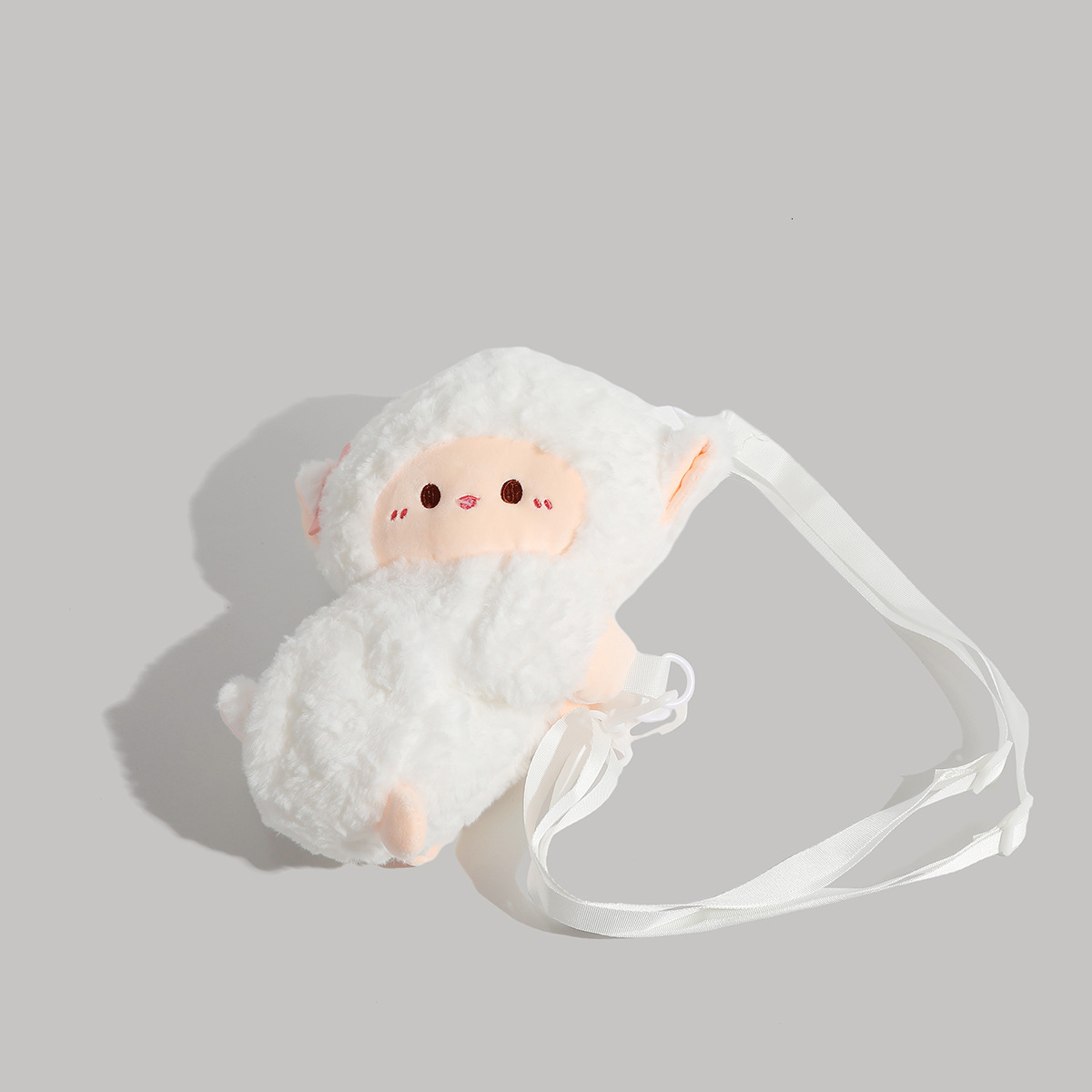 Little Lamb Cute Plush Doll Double Shoulder Backpack Cartoon Small Bag ddmymoon