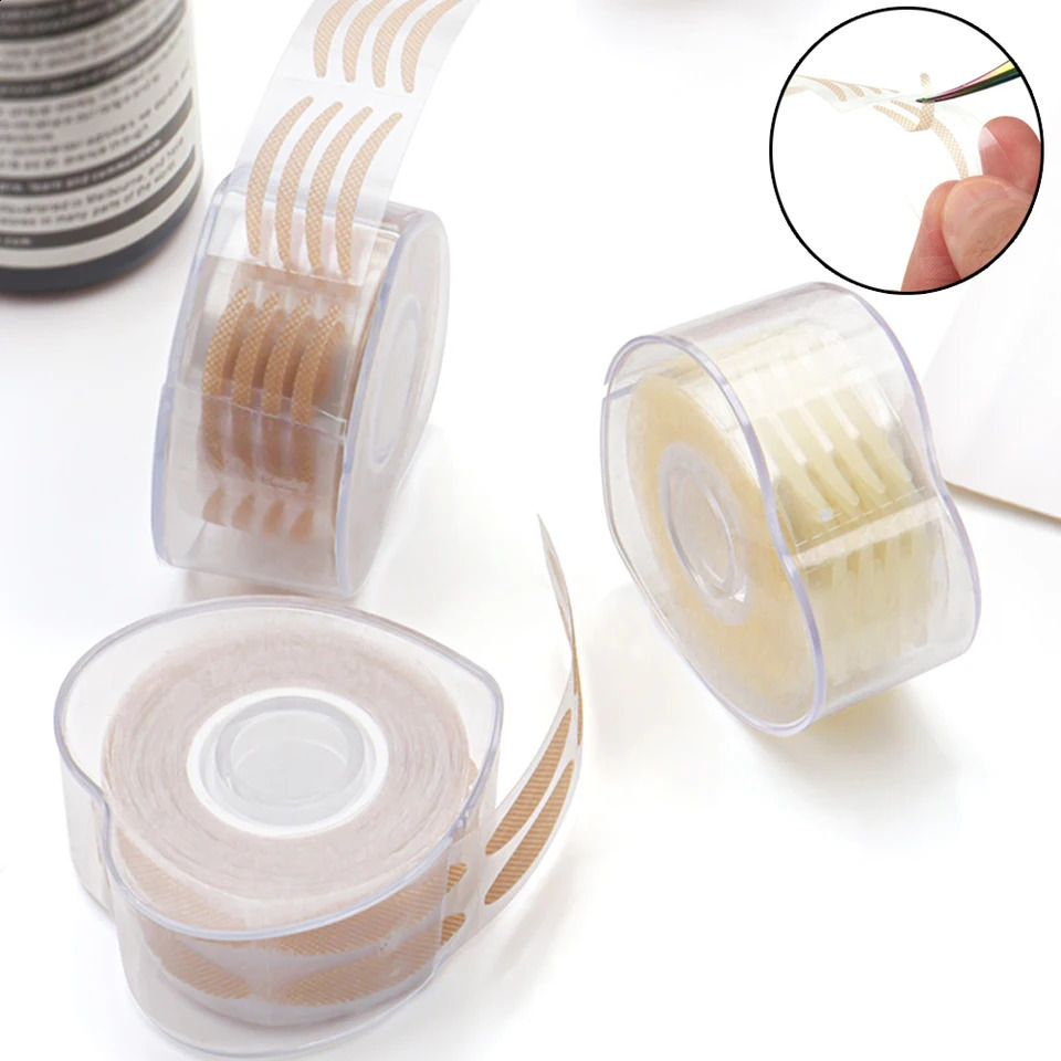 600pc/roll Eye Lift Strips Double Eyelid Tape Clear Gray Eyelid Stripe Big Eyes Invisible Double Fold Eyelid Sticker Makeup Tool 250807