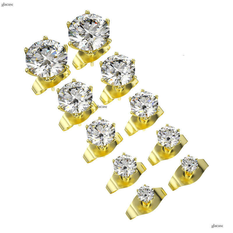 0.1 ct-2 ct Sier Inlaid Moissanite Floral Fashion Earrings