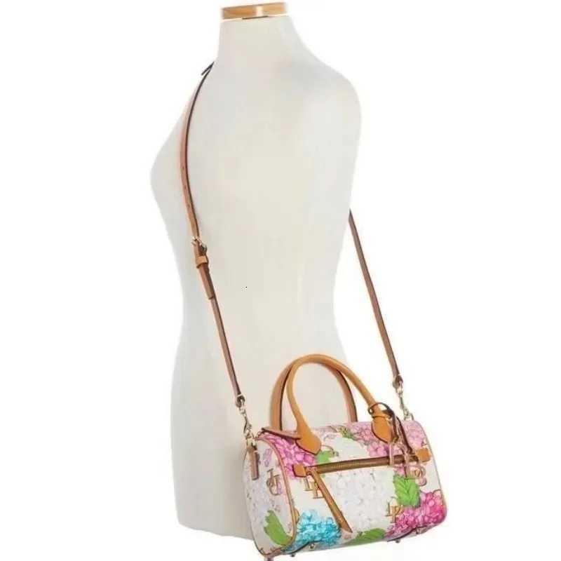 Fashion Brand Boston Bag Women 2024 Trend Flowers Print Letter Crossbody Bag High Quality Shoulder Pillow Bag New In Handbag Z250809