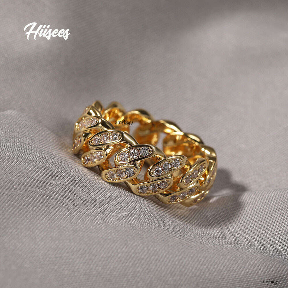 Hip Hop Boy Hot Selling Ins Real Platinum Plated Cuban Fashion Men's Light Luxury Ring