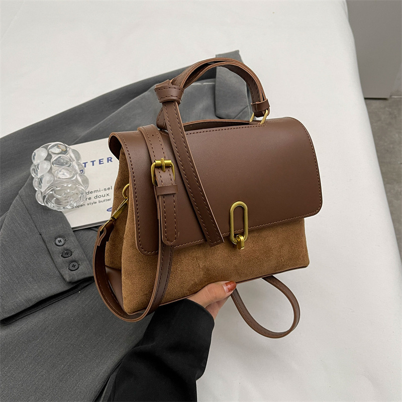 Senior sense handbag bag female autumn winter new style popular one-shoulder bag retro small cross-body commuting bag