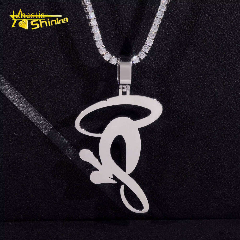 Fine Jewelry Hip Hop Custom Made Fancy Shape High Quality Solid Plain Sier Pendant for Tennis Chain
