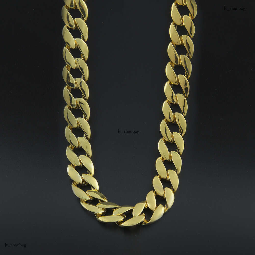 Trendy Brand Simple Fashion Chain Personality Hip-Hop Gold-Plated Smooth Miami Necklace Cuban Bracelet