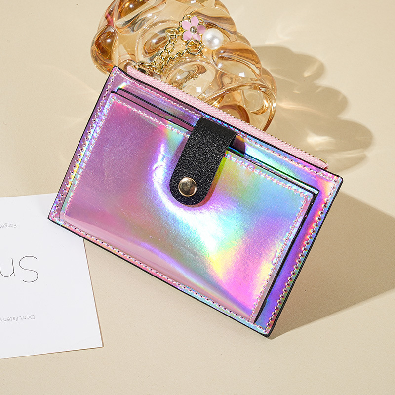 2025 New Women's Ultra-thin Card Holder Patent Leather Glossy Card Holder Korean Version Multi-functional Card Holder Luxury Bag Coin Purse Multi