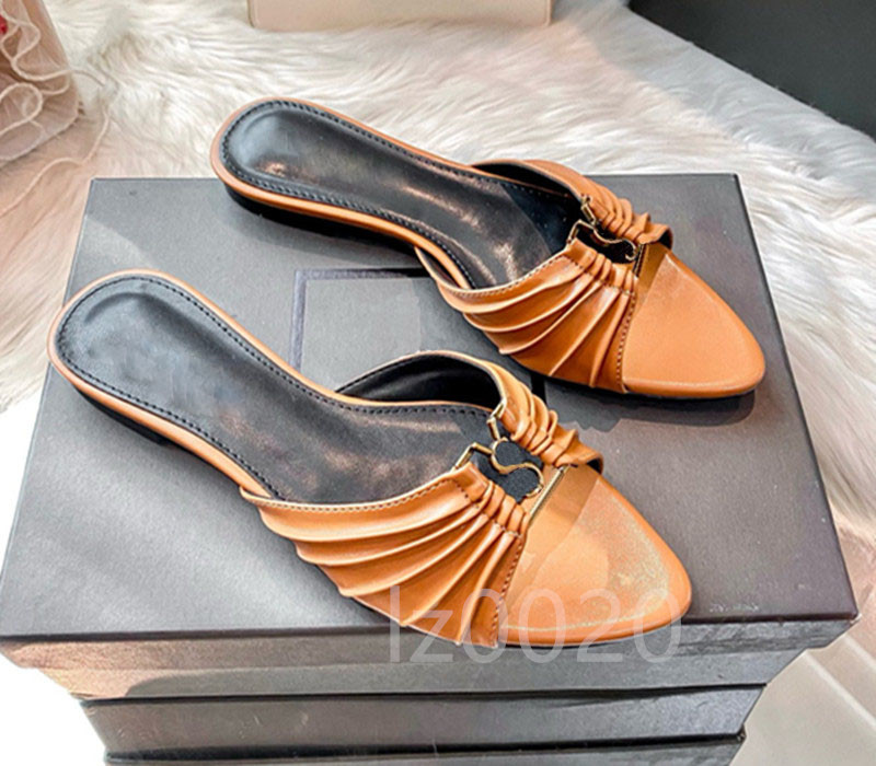 Designer sandals slides lock it flat mule sandles slide sandal summer Sandals Famous Designer Women flats mules leather embroidery sandales slide Designer Slide