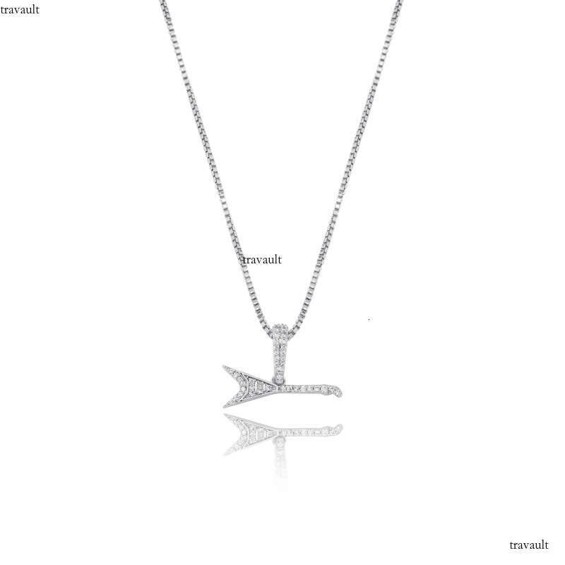 Minimalist Fashion Sier Micro Paved Moissanite chain Iron Tower Hip Hop Pendant Trendy Necklace for Women