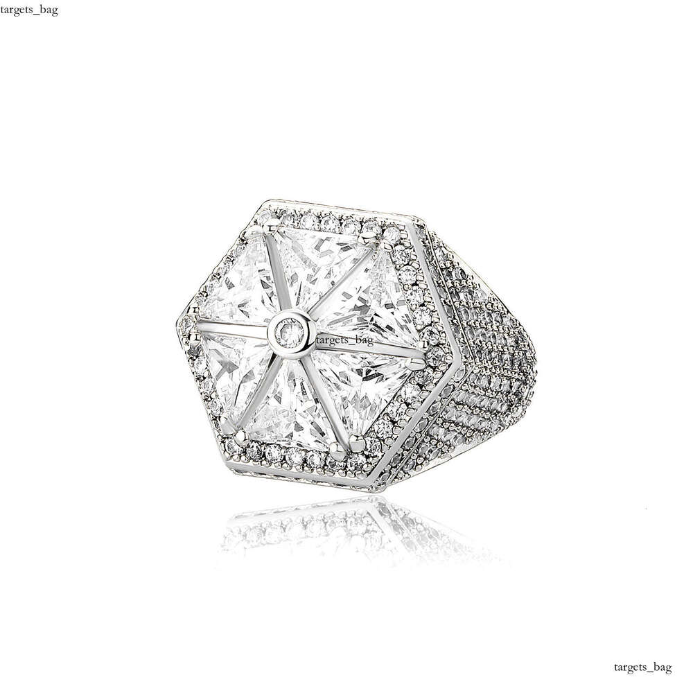 Candy Color Windmill Versatile Personality Jewelry Hexagonal Geometric Inlaid Colorful Zircon Ring Gold Australian