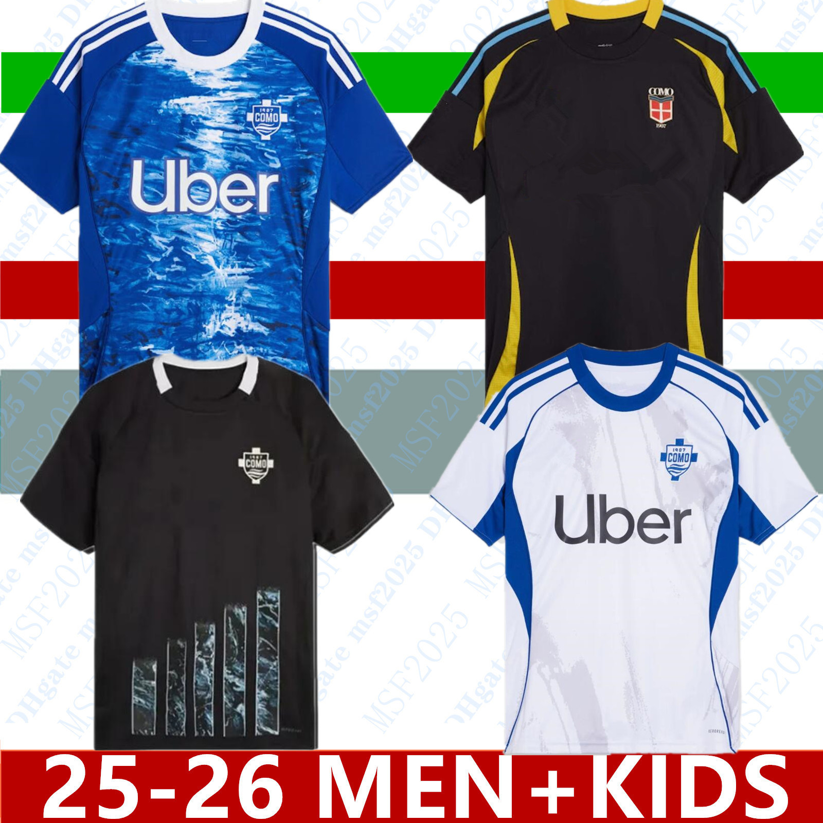 25 26 Como Mens Soccer Jerseys GABRIELLONI CUTRONE FADERA STREFEZZA CERRI PERRONE VERDI BASELLI Home Away 3rd 2025 2026 Training Wear Football Shirt fourth 888