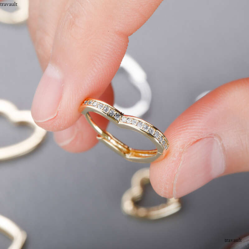 Valentine's Day Heart Zircon Earrings for Women, Unique Simple Earrings, Large, Medium, Small Fashion Jewelry