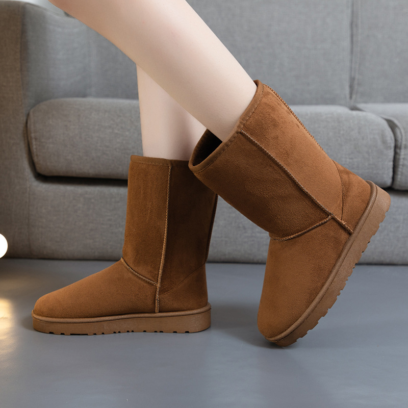 hot Free delivery designer woman boots Comfortable fleece warm midsole boots wear resistant and non slip boots