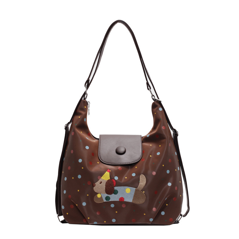Designer Bag Cross-border Women's Embroidery Zhang Classmate Niche Versatile Retro Underarm Bag Cartoon Tote Bag Cute Luxury Bag Single Shoulder 
