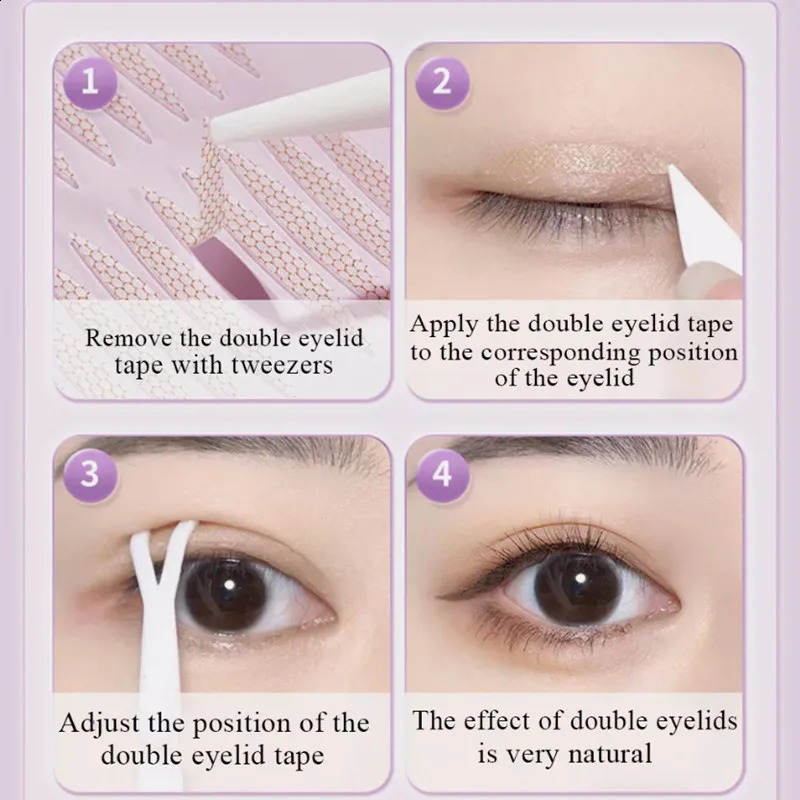 240pcs Invisible Eyelid Tape Natural Paste Long Lasting Double-Fold Self-Adhesive Sticker For Monolids Hooded Puffy Eyes 250807
