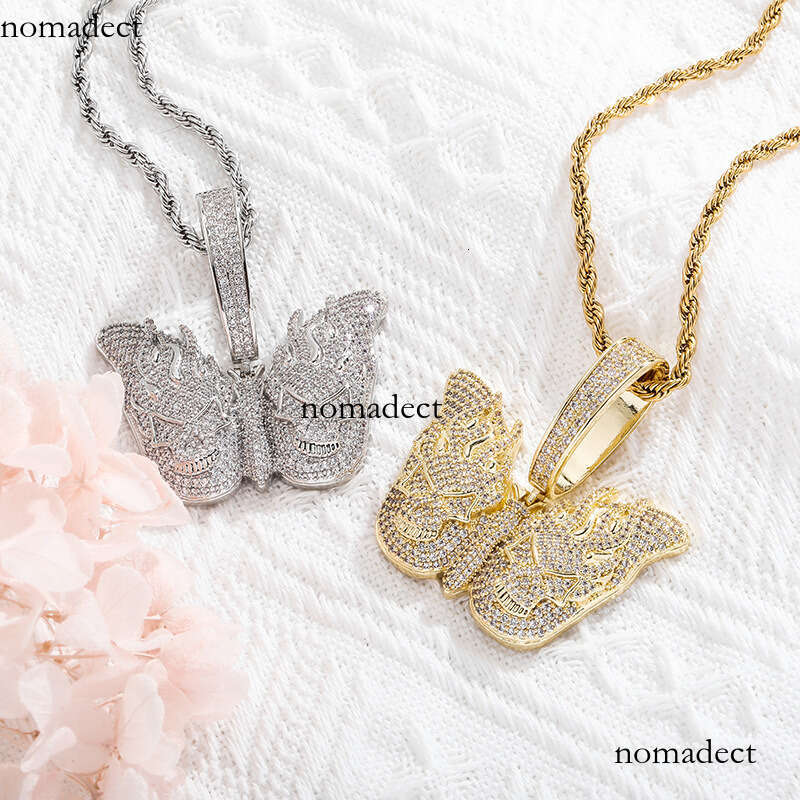 Men's Hip Hop Butterfly Necklace Personality Pendant Jewelry