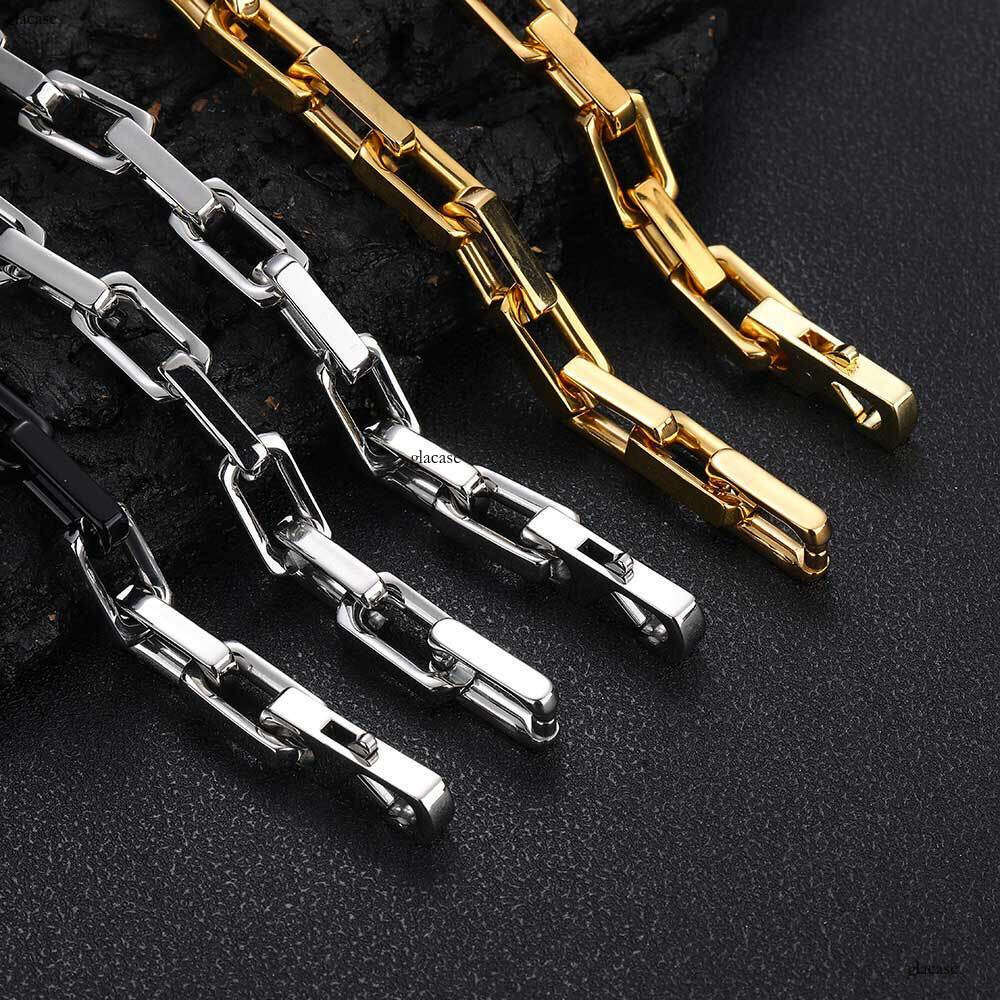 Hip Hop 9mm Stainless Bamboo Chain Trendy Brand Personality Titanium Steel Necklace Men's Jewelry