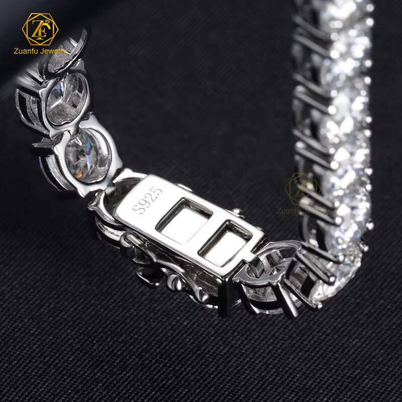 Hot Selling Man Jewelry GRA Certificates 2mm 5mm 6mm Stone VVS Moissanite Diamond Tennis Bracelets for Gift