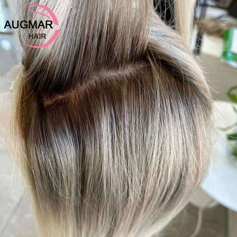 13x6 Hd Frontal 360 Ash Blonde Highlight Wig Pre Plucked 13x4 Straight Lace Front Human Hair Wigs For Women