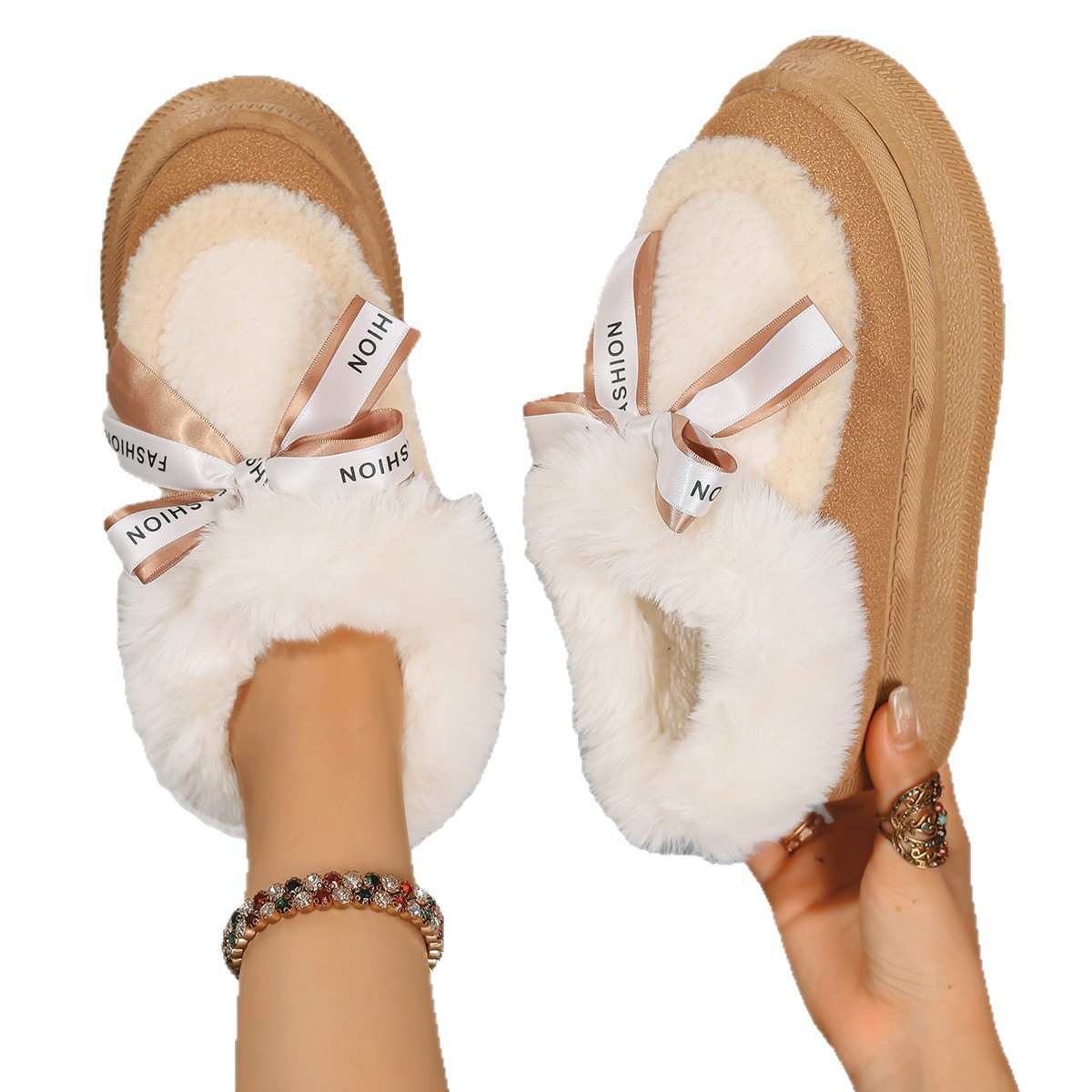 Free delivery designer woman boots Cotton boots with plush insulation for outdoor wear resistance and anti slip