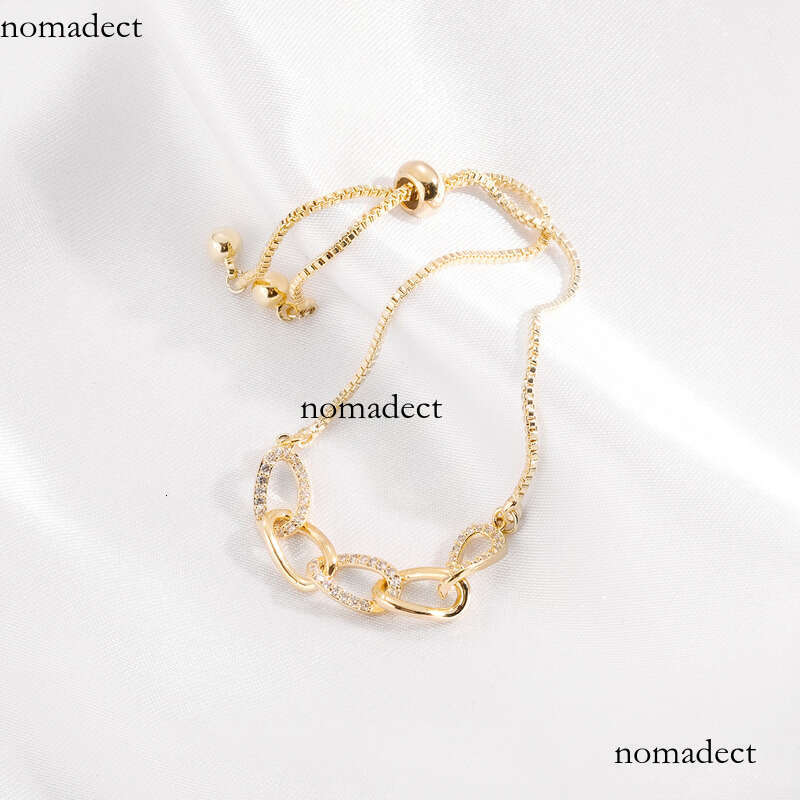 INS Style Inlaid Fashion Women's Individually Wrapped Geometric Adjustable Length Bracelet Gold Australia