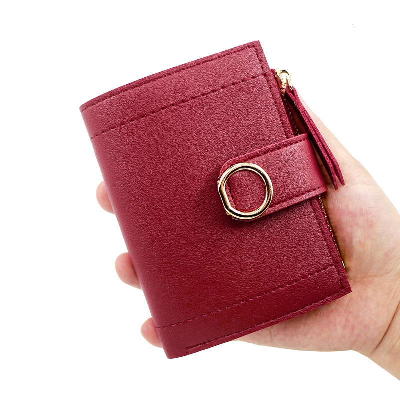 Factory Direct Supply New Women's Zipper Short Wallet Buckle Fresh Artistic Small Square Luxury Bag Bag Coin Purse Women's Bag