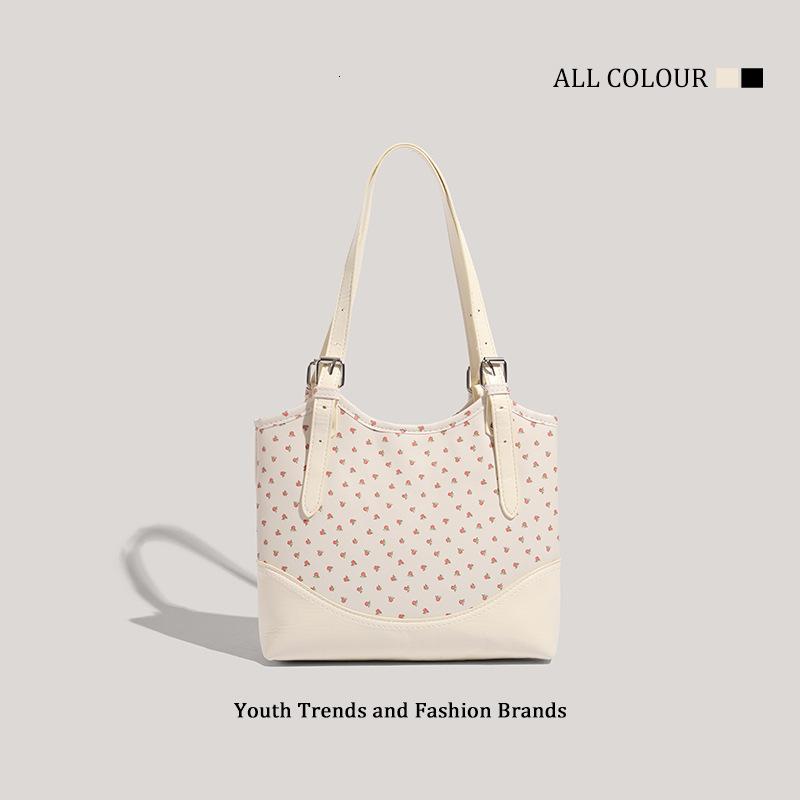 Polka Dot Single Shoulder Color Block Tote New Handbag Large Capacity Versatile Commuter Bag ddmymoon